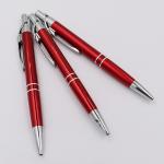 Customizable Aluminum Ball Pen Red Classic Design Metal Ballpoint Pen Logo Pen