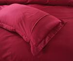 Red Home Textile Products King / Queen Bed Sheet Sets Good Moisture Absorption