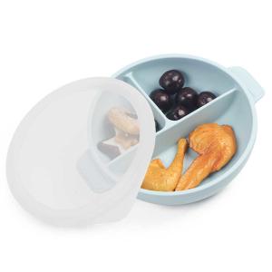 Quality Leak Proof Silicone Feeding Bowl With Lid Suction Bowl Weaning wholesale