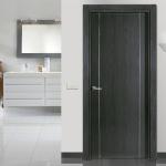 Commercial OAK Solid Wood Composite Doors , Single Swing Shower Door