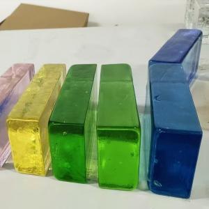 Quality Art glass wall colorful hollow glass tile background partition wall translucent opaque bar entrance wall crystal tiles wholesale