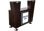 Commercial Barber Shop Reception Desk Cash Station With Acrylic Decoration