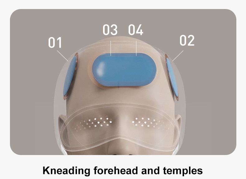 Rechargeable Air Compression Head Massager Eye Care Hot Compress
