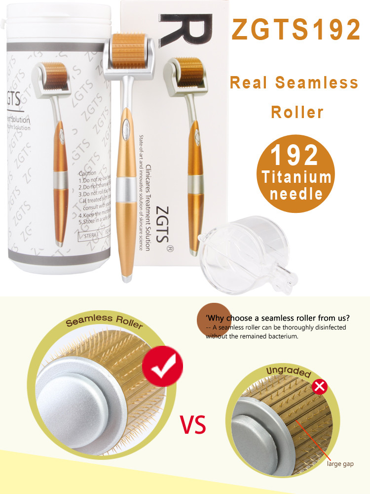 ZGTS 192 Titanium Micro Needle Derma Roller for Hair Loss Treatment anti-wrinkle dermaroller