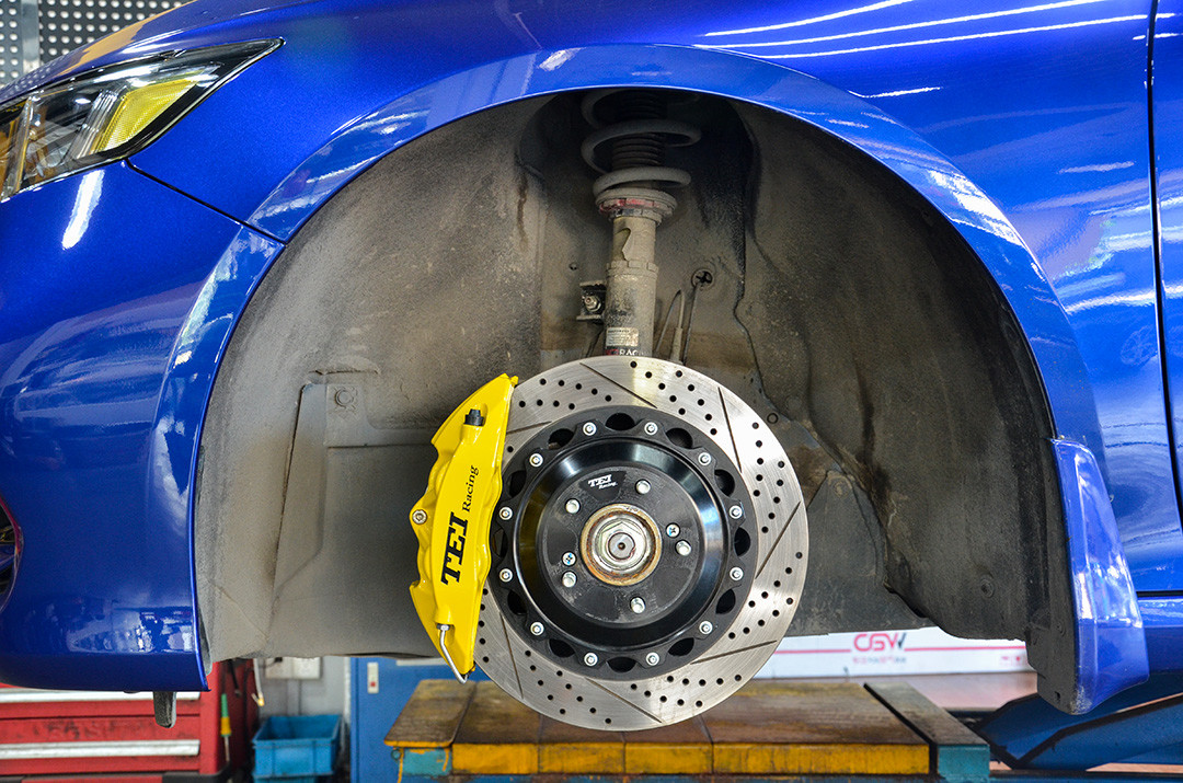 BBK For 4 Piston Caliper Honda Accord Big Brake Kit P40NS High Reliability TEI Racing Big Brake Kit