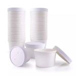 Snack Food Take Away White Printed 32 Oz Disposable Soup Bowl