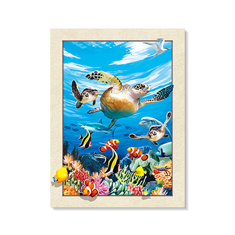 Colorful Dinosaur Design 3D Lenticular Pictures For Advertisement