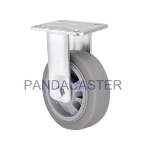 Quality Grey Nonmarking Thermoplastic Rubber Casters Wheels Rigid Fixed Caster wholesale