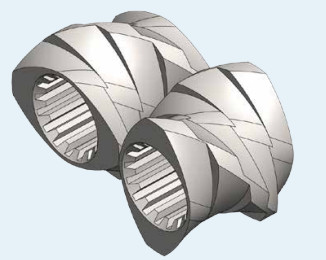 Nitriding Extruder Screw Elements , Extrusion Machine Parts For Toshiba