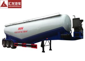 Quality 11500x2500x4000 Mm Dry Bulk Trailer , Lime Powder Pneumatic Sand Trailer High Adaptability wholesale