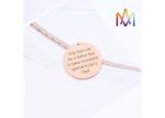 25mm Round Shaped SS304 Pendant Engraved Bracelet Charms