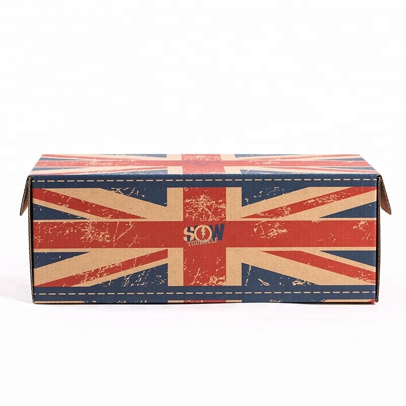 CMYK 4 Color Printing Corrugated Shoe Boxes With Strong Tensile Force