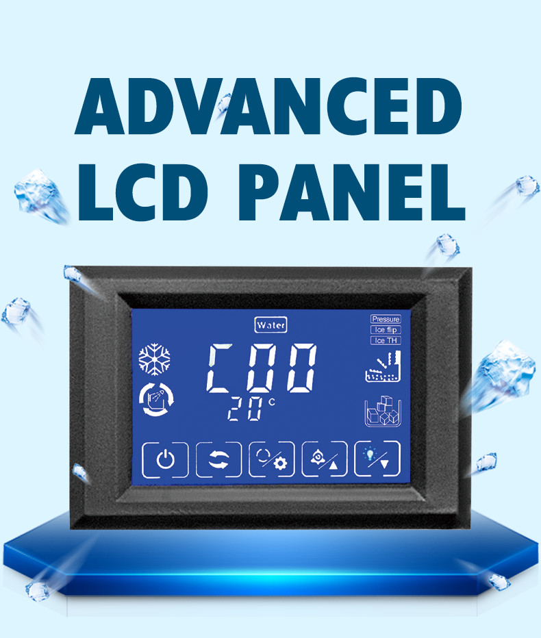 200KG /24H Commercial Crescent Ice Machine Automatic Crescent Ice Maker Machine