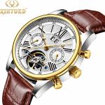 Wind Up Mechanical Wrist Watch Water Resistant High Hardness Glass