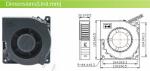 24 V Motor 4.68 Inch Dc Blower Fan , High Speed Exhaust Blower Air Cooling