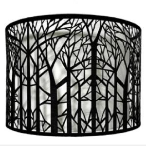 Quality Hollow Tree Laser Cut Metal Lamp Shade White Inner 300*200MM wholesale