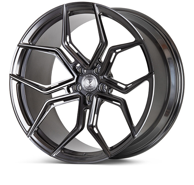 Silver Black Face Audi Forged Wheels Polish Aluminum Scissor Shape 22x9.5