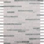 Black And White Glass Mosaic Tiles , 3D Triangle Round Marble Mosaic Wall Tile