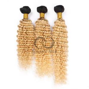 Quality #T1B/613 Bleached Blonde Deep Wave Remy Human Hair Bundles Sew In Weave Bundles Brazilian Bundle Deals wholesale