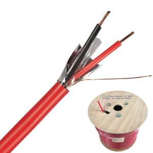 Quality Copper Conductor 1.5mm 2 Core Shielded Red Fire Alarm Cable TC CU CCA BS 6387 Standard wholesale