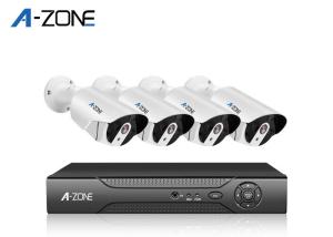 Quality 3MP AHD Cctv Kit Metal Bullet , 720P 4 Channel Dvr Camera Kit IP67 White Black wholesale