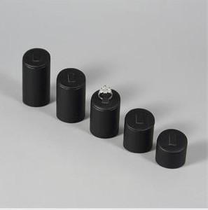 Quality Soft PU Leather Black Velvet Ring Display , Earring Holder Stand Showcase Decoration wholesale