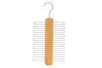 Betterall Twenty Tiers Burlywood Color Ball End Hook Closet Usage Wooden Tie