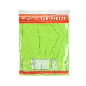 Quality Oil Proof Disposable Plastic Table Skirts With Built - In Adhesive Line wholesale