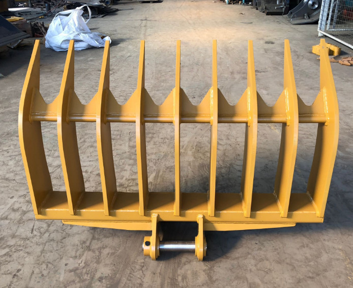 High quality strength wear resistance material excavator rake bucket for mini excavator EX60, PC30