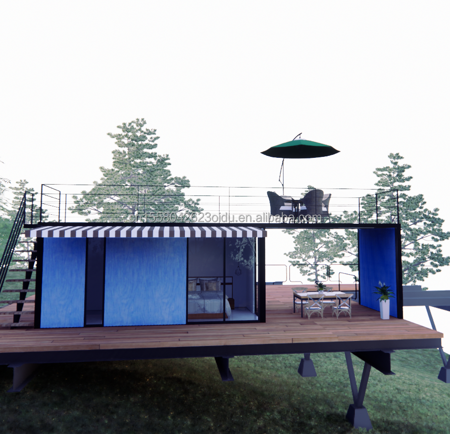 Shop Modern and Easy-to-Assemble Prefab Modular House with 50/75/100mm Wave Sandwich Panel Walls