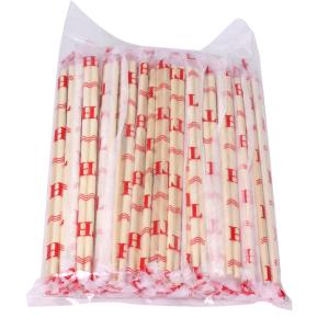 Quality 5.0mm Paper Wrap Round Bamboo Chopsticks Plastic Hygienic Round Square wholesale
