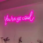 12V Neon Letter Signs 8mm Acrylic Neon Lights For Wedding Decoration