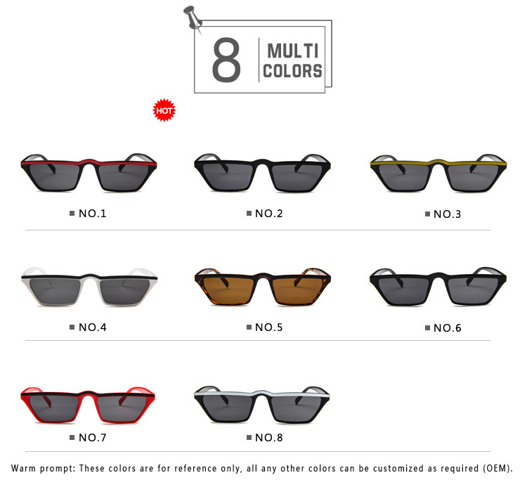 Men Women Trend Small Box Cool Cat Eye Glasses Outdoor Catwalk Travel Sunshade