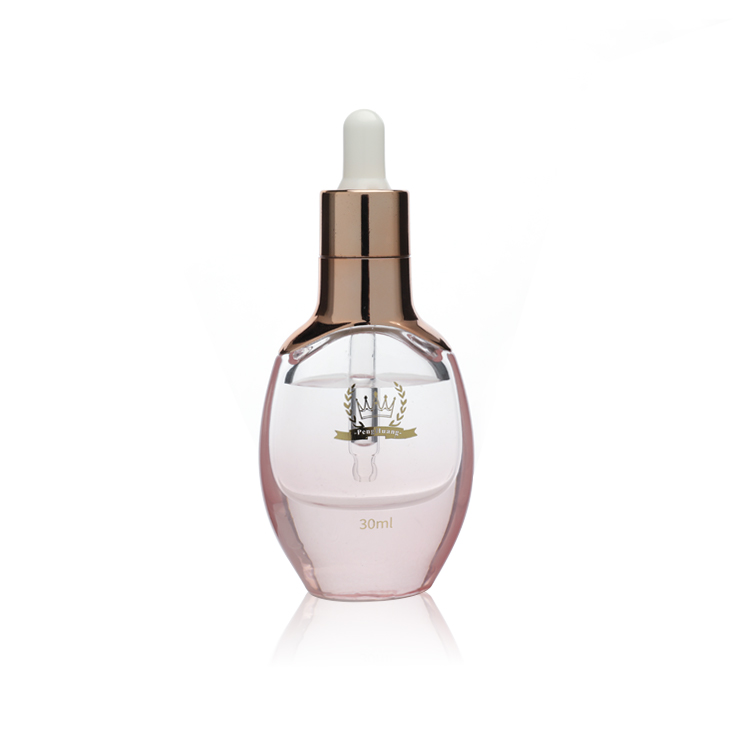 Luxury Empty 30ml Clear Dropper Bottles Logo Print Cosmetic Packaging