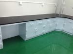 PP White Chemistry Lab Furniture , Lab Sink Cabinet Long Life Span