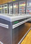 Supermarket Chicken Island Display Freezer Sliding Door Deep Refrigerator