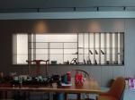 Display Cabinet Modern Design Aluminium Frame Shelf Living Room Furniture