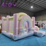 Commercial Inflatable Rainbow Bounce House Party Rainbow Bouncy House Combo