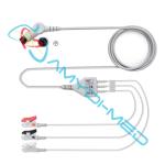 3 Lead Clip Lead Wires ECG Medical TPU Patient Cable For ECG Machine