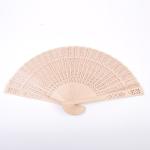 Eco-Friendly Traditional Wooden Hand Fans With Metal Rings Bamboo Fan For