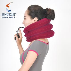Quality Red/purple/blue/grey color cervical neck collar inflatable neck collar soft wholesale