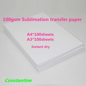 Quality 100gsm sublimation transfer paper A4 A3 100sheets wholesale