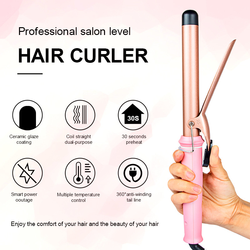 PTC Household Ceramic Hair Curler , Belt Clip 49W Marcel Curling Irons