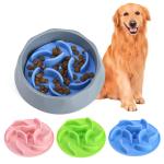 Foldable Silicone Pet Food And Water Bowl Collapsible Travel Slow Feeder Dog