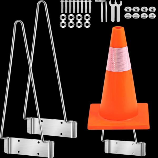 Carbon Steel Hairpin Truck Traffic Cone Storage Bracket with Pre-Drilled