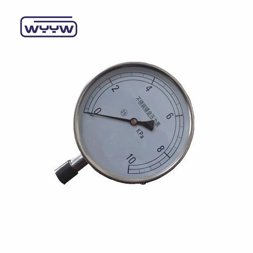 150mm Capsule Pressure Meter Durable Black Steel Case Material for High Pressure