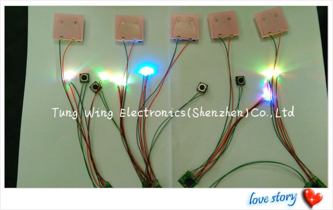 2 Colorful LED And 1 Button Flashing  LED Module with Beautiful Lights 6