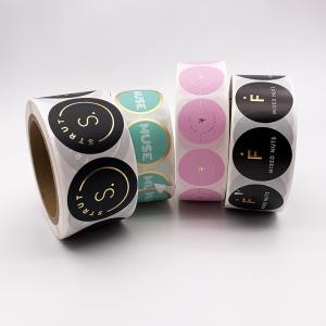 Quality Eco Friendly Vinyl Circle Gold Stamping Labels Watherproof wholesale