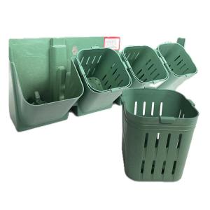 Quality Vertical Green Black PP Plastic Flower Pot for Stacking Used With Flower/Green Plant wholesale
