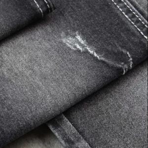 Quality Sanforizing Twill Tencel Spandex Fabric 300/40D Cotton Polyester Denim Sulfur Black wholesale